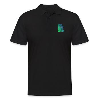 Herren bmx jungen bmx Damen Bike Radfahren - Männer Poloshirt - Schwarz - Vorne - Kai (181cm)