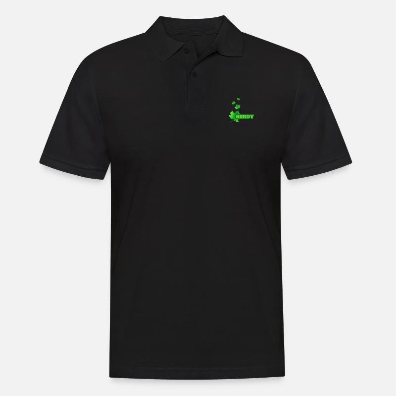 Nerd - Männer Poloshirt - Schwarz