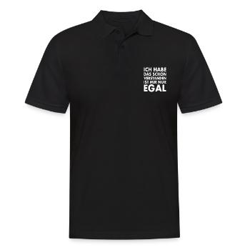 I've already understood that, I just don't care - Men's Polo Shirt - black - Front - Kai (181cm)