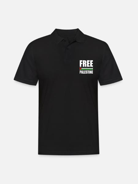 Free palestine - Men's Polo Shirt - black