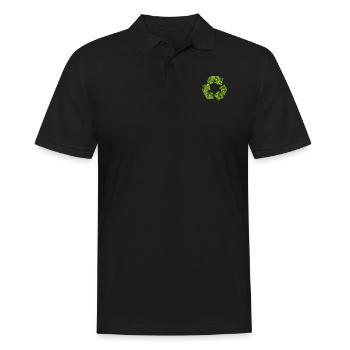Recycle Umweltschutz Natur Wald Recycling - Männer Poloshirt - Schwarz - Vorne - Kai (181cm)