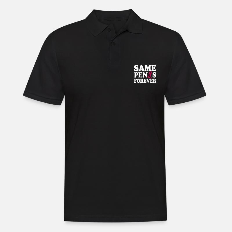 Same penis forever - Männer Poloshirt - Schwarz