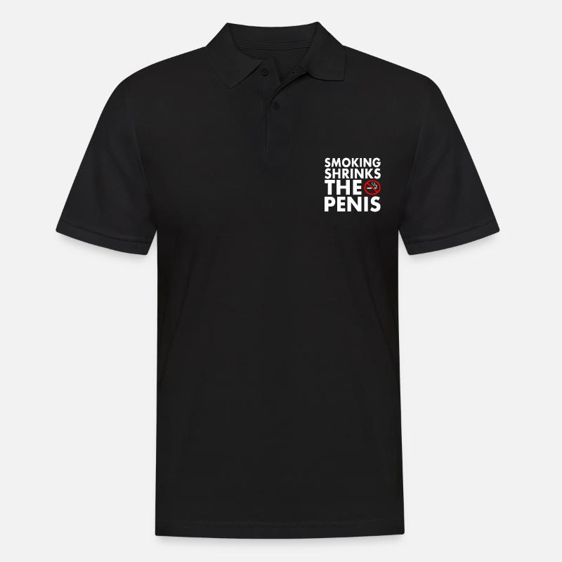 Smoking shrinks the penis - Polo Homme - noir