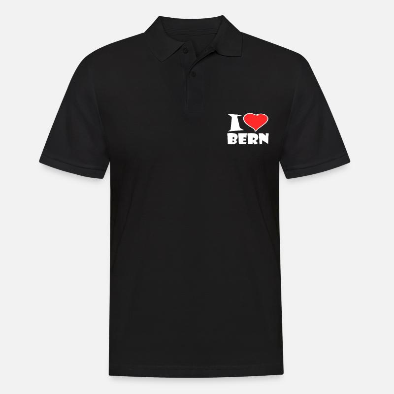 Bern - Männer Poloshirt - Schwarz