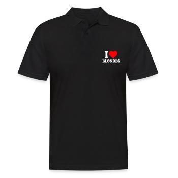 I love blondes - Männer Poloshirt - Schwarz - Vorne - Kai (181cm)