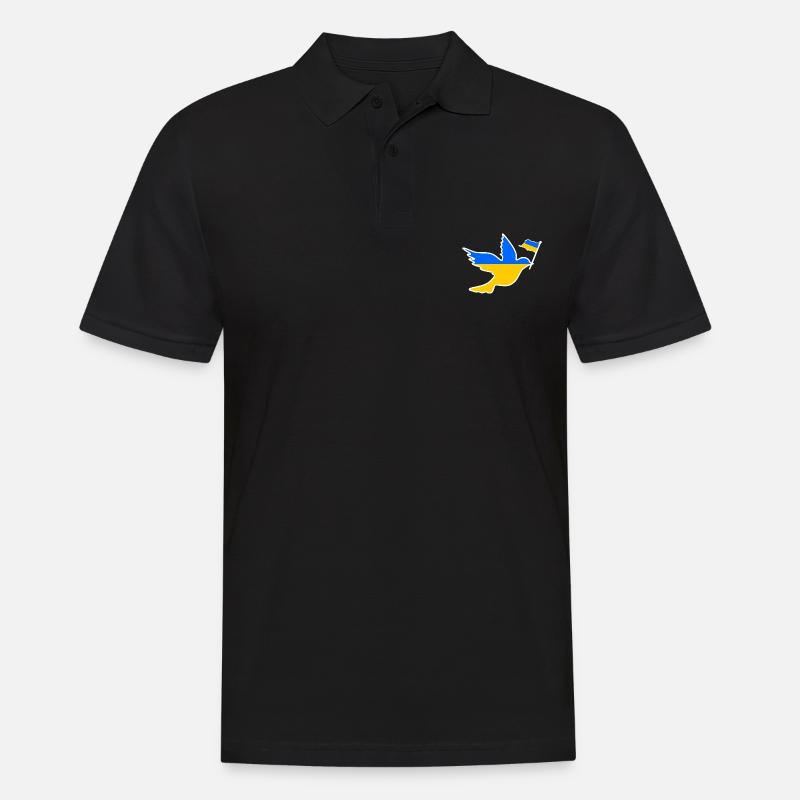 Ukraine - Männer Poloshirt - Schwarz
