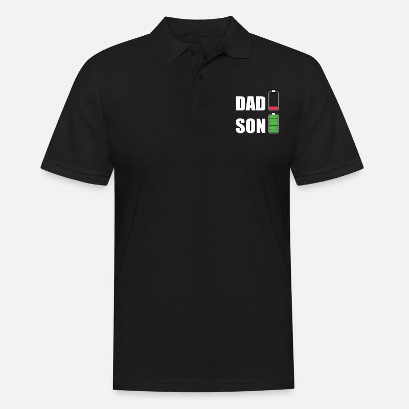 DAD & SON - Männer Poloshirt - Schwarz