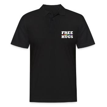 Free Hugs - Men's Polo Shirt - black - Front - Kai (181cm)