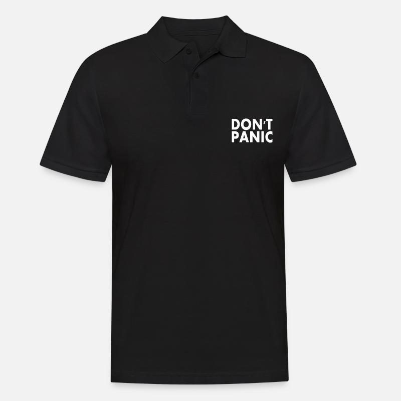 dont panic - Männer Poloshirt - Schwarz