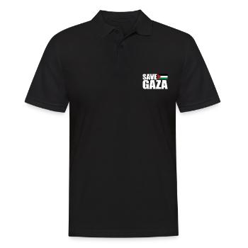 Save gaza - Men's Polo Shirt - black - Front - Kai (181cm)