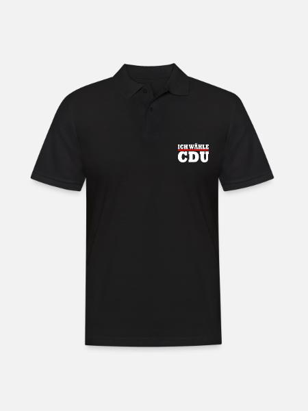 Ich wähle cdu - Männer Poloshirt - Schwarz