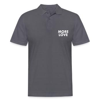 More love - Männer Poloshirt - Anthrazit - Vorne - Nico (186cm)