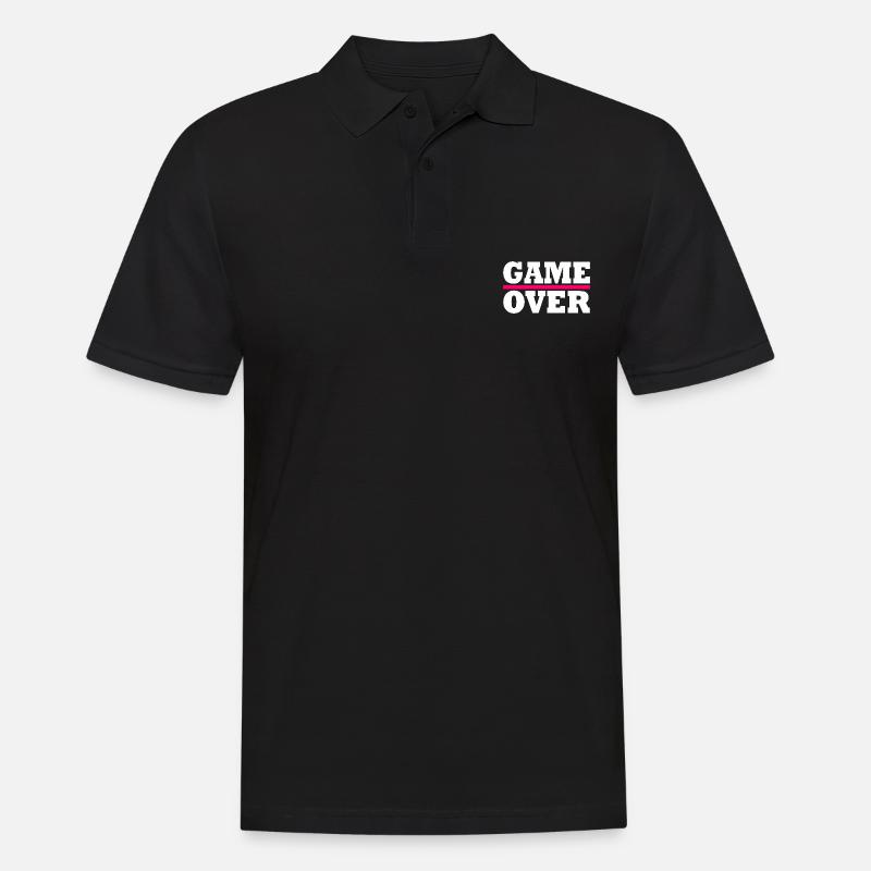 Game over - Männer Poloshirt - Schwarz