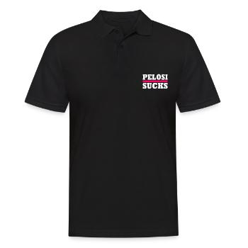 Nancy pelosi sucks - Männer Poloshirt - Schwarz - Vorne - Kai (181cm)
