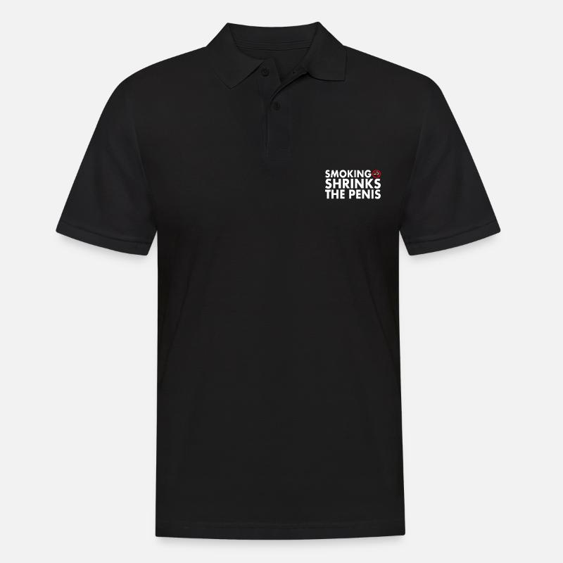 Smoking shrinks the penis - Polo Homme - noir
