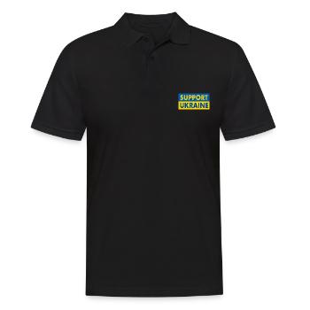 Support ukraine - Männer Poloshirt - Schwarz - Vorne - Kai (181cm)