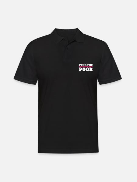 Feed the poor - Men's Polo Shirt - black