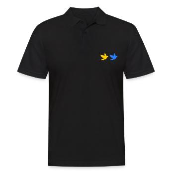 Ukraine - Männer Poloshirt - Schwarz - Vorne - Kai (181cm)