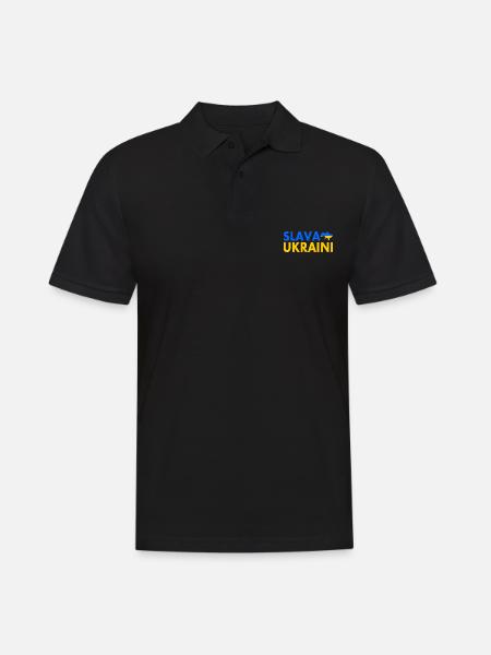 Slava ukraini - Men's Polo Shirt - black