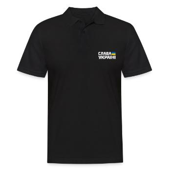 Slava ukraini - Männer Poloshirt - Schwarz - Vorne - Kai (181cm)