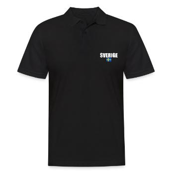 Sverige - Männer Poloshirt - Schwarz - Vorne - Kai (181cm)