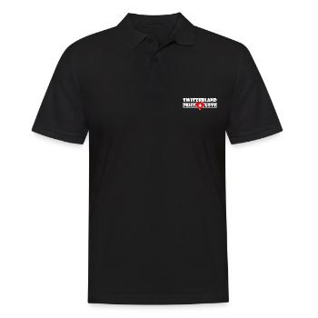 Schweiz - Männer Poloshirt - Schwarz - Vorne - Kai (181cm)