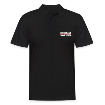 Make love not war - Männer Poloshirt - Schwarz - Vorne - Kai (181cm)