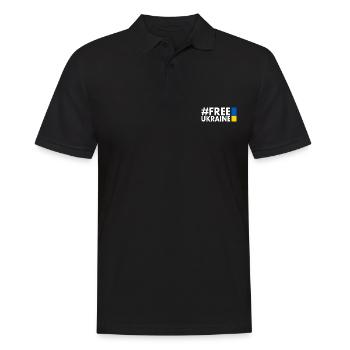 Free ukraine - Männer Poloshirt - Schwarz - Vorne - Kai (181cm)