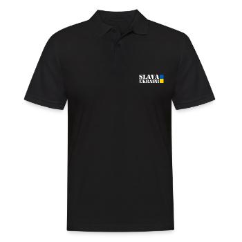 Slava ukraini - Männer Poloshirt - Schwarz - Vorne - Kai (181cm)