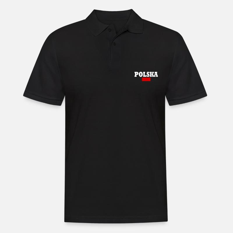 Polen - Männer Poloshirt - Schwarz
