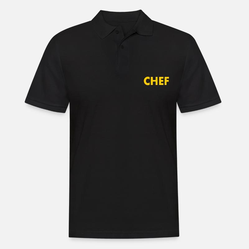 Chef - Männer Poloshirt - Schwarz