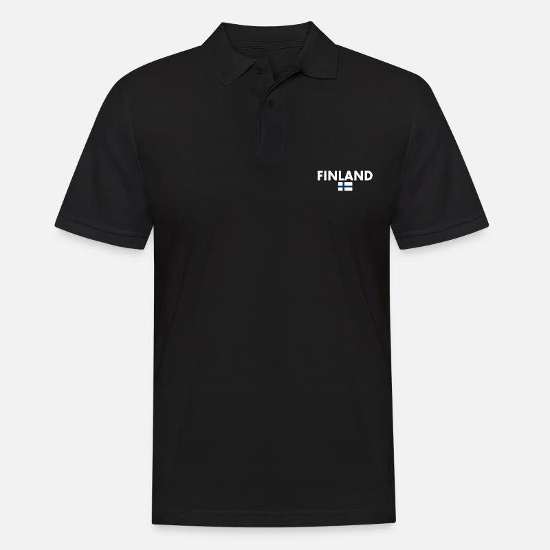 Finnland - Männer Poloshirt - Schwarz