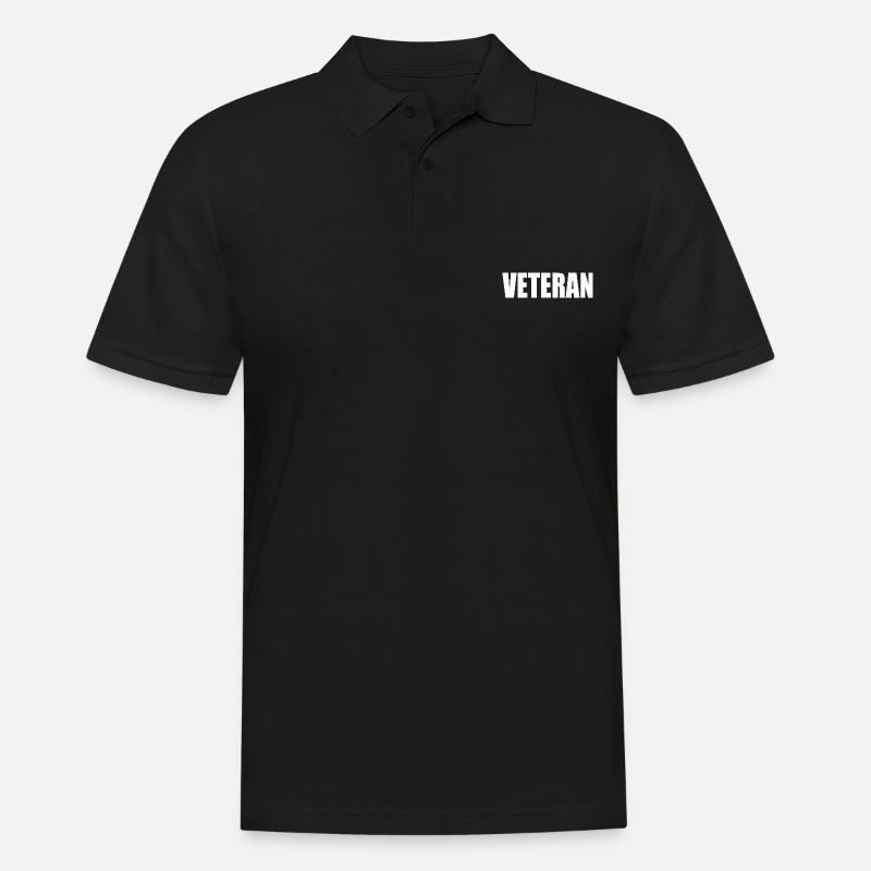 Veteran - Männer Poloshirt - Schwarz