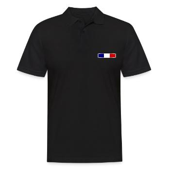 FRANCE - Men's Polo Shirt - black - Front - Kai (181cm)