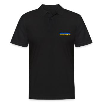 russian warship go f yourself - Männer Poloshirt - Schwarz - Vorne - Kai (181cm)