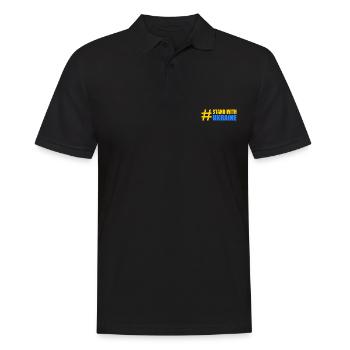 stand with ukraine - Polo Homme - noir - Devant - Kai (181cm)