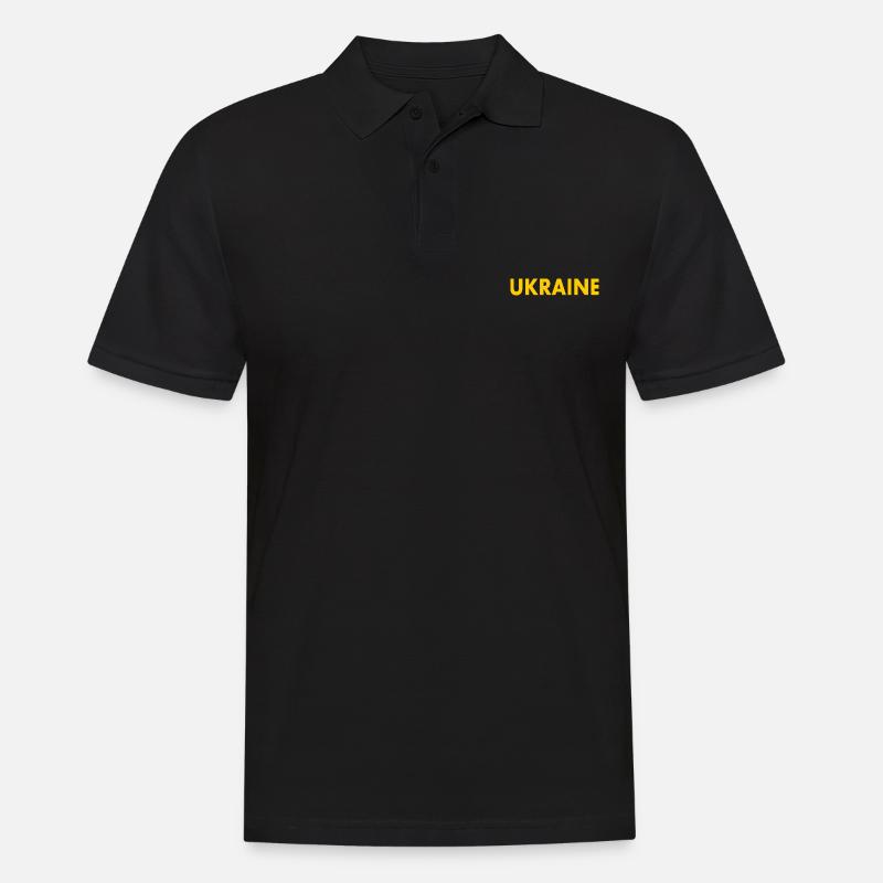 Ukraine - Männer Poloshirt - Schwarz