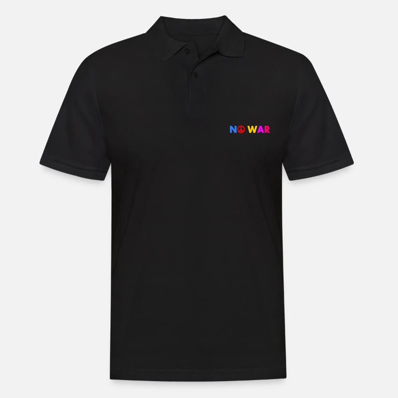 No war - Men's Polo Shirt - black