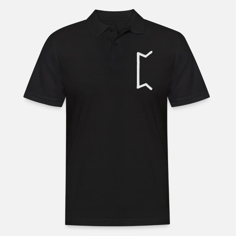 Futhark Runenalphabet Perth - Männer Poloshirt - Schwarz