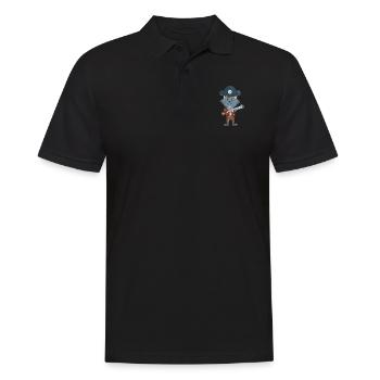 Pirate Cat Pirate Cat Kitten Gift - Men's Polo Shirt - black - Front - Kai (181cm)