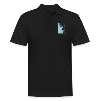 freeclimber_012015_a_2c - Männer Poloshirt - Schwarz - Vorne - Kai (181cm)