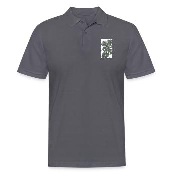 Monstera digital Art vert/blanc - Polo Homme - charbon - Devant - Nico (186cm)