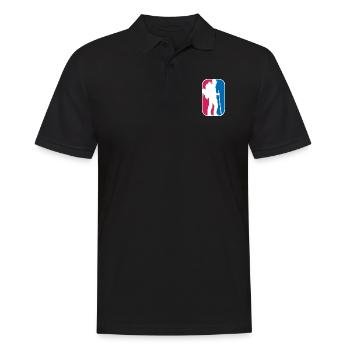 Wandern Outdoor Berge Logo Bergsteigen Geschenk - Männer Poloshirt - Schwarz - Vorne - Kai (181cm)