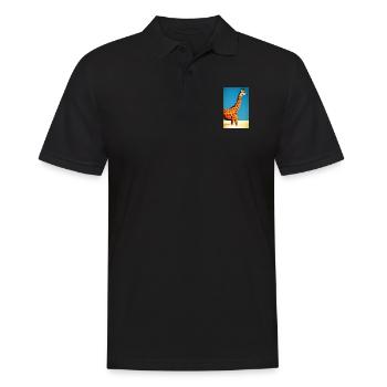 Coole Comic Zeichnung Giraffe Giraffa - Männer Poloshirt - Schwarz - Vorne - Kai (181cm)