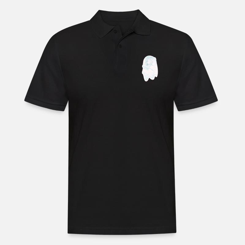 Lustig grimmig blickender Geist - Männer Poloshirt - Schwarz