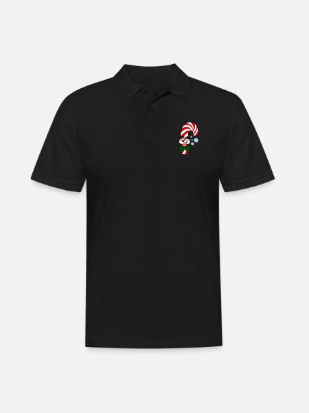 Drunken candy cane - Men's Polo Shirt - black