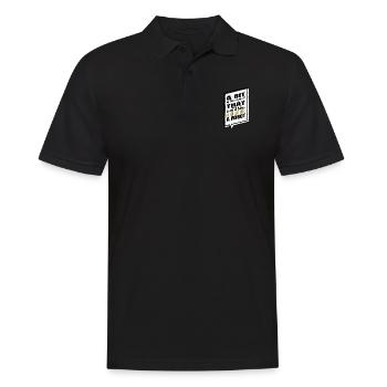 biomedical engineering bot awesome funny quote - Männer Poloshirt - Schwarz - Vorne - Kai (181cm)
