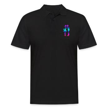 Liebe mich Valentinstag Alles Gute zum Valentinstag Valentinstag - Männer Poloshirt - Schwarz - Vorne - Kai (181cm)