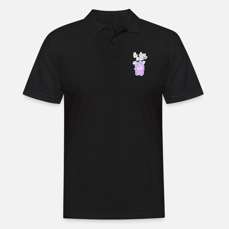 Lama2 - Männer Poloshirt - Schwarz