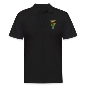 Frohe Ostern - Männer Poloshirt - Schwarz - Vorne - Kai (181cm)
